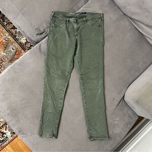 AG Adriano Goldschmied Pants Womens 31R The Abbey Ankle Mid Rise Skinny Green